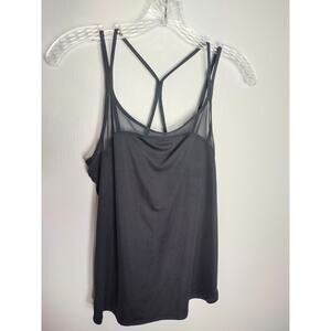 MTA Sports Women Black Racerback Tank Top with built in bra